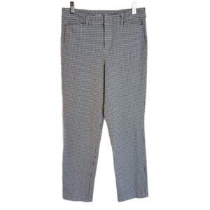 Old Navy Women's Pixie Pants Size 4 Tall High Rise Houndstooth Plaid Blue & Gray